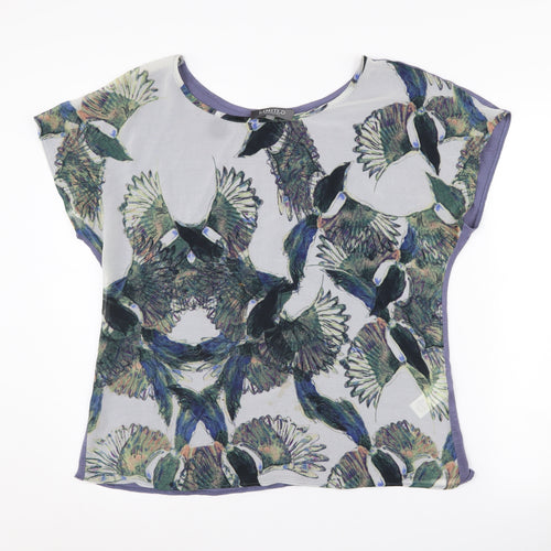 Marks and Spencer Women's Multicoloured Bird Print Top, Size 14