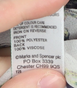 Marks and Spencer Women's Multicoloured Bird Print Top, Size 14