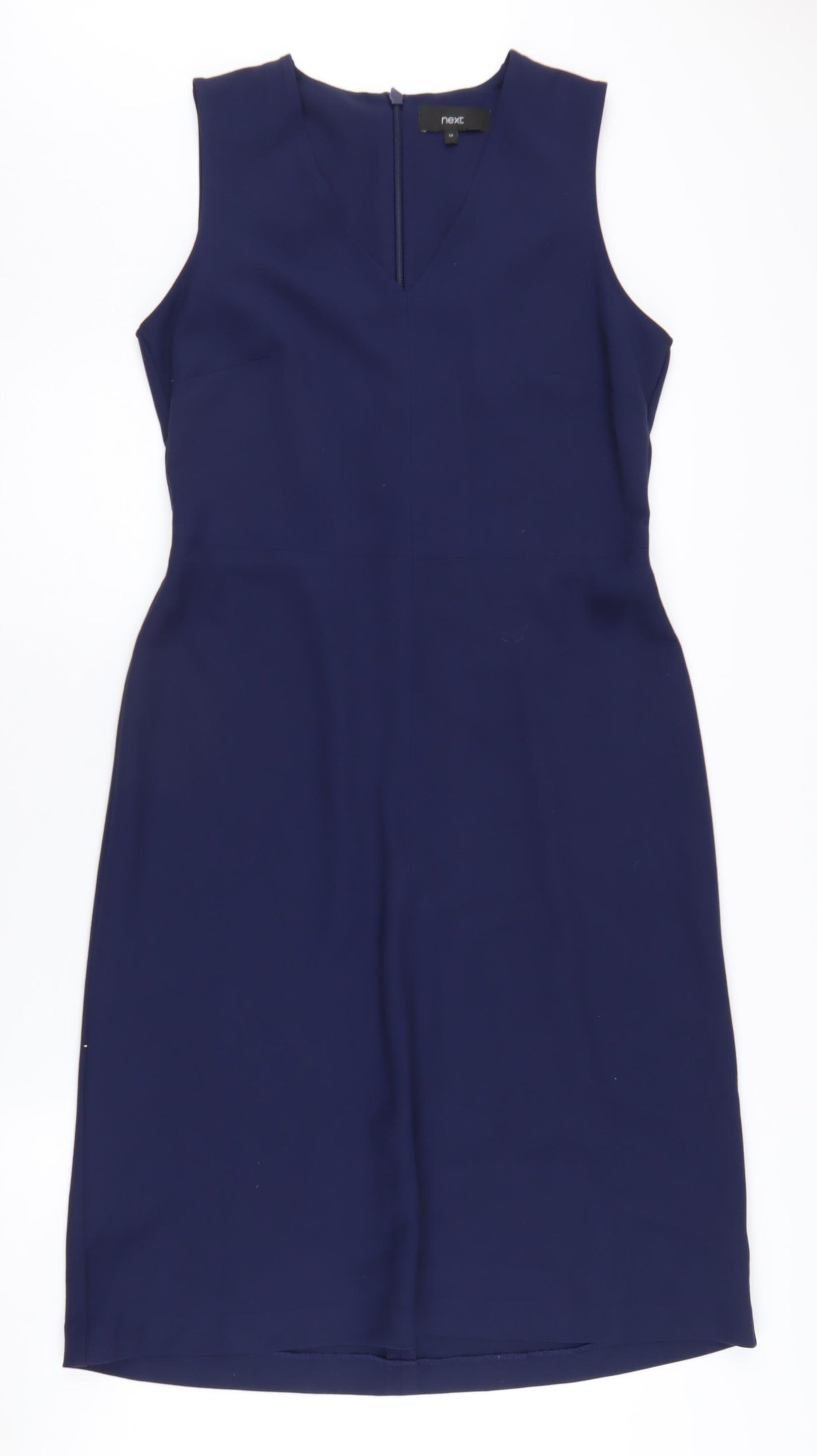 Next Women's Blue Sleeveless Sheath Dress Size 14