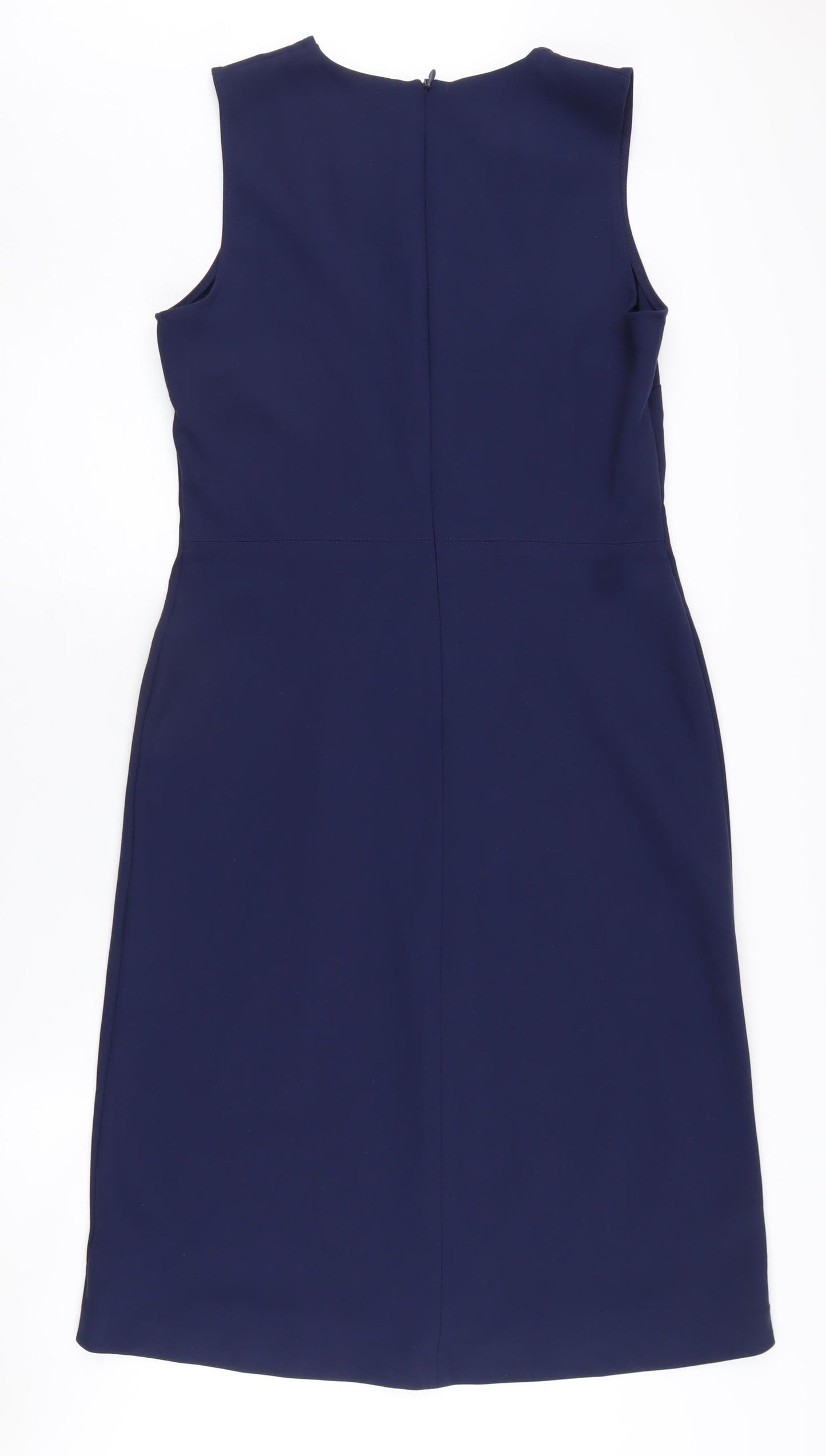 Next Women's Blue Sleeveless Sheath Dress Size 14