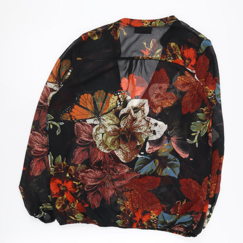 Wallis Women's Floral Multicoloured Wrap Blouse S
