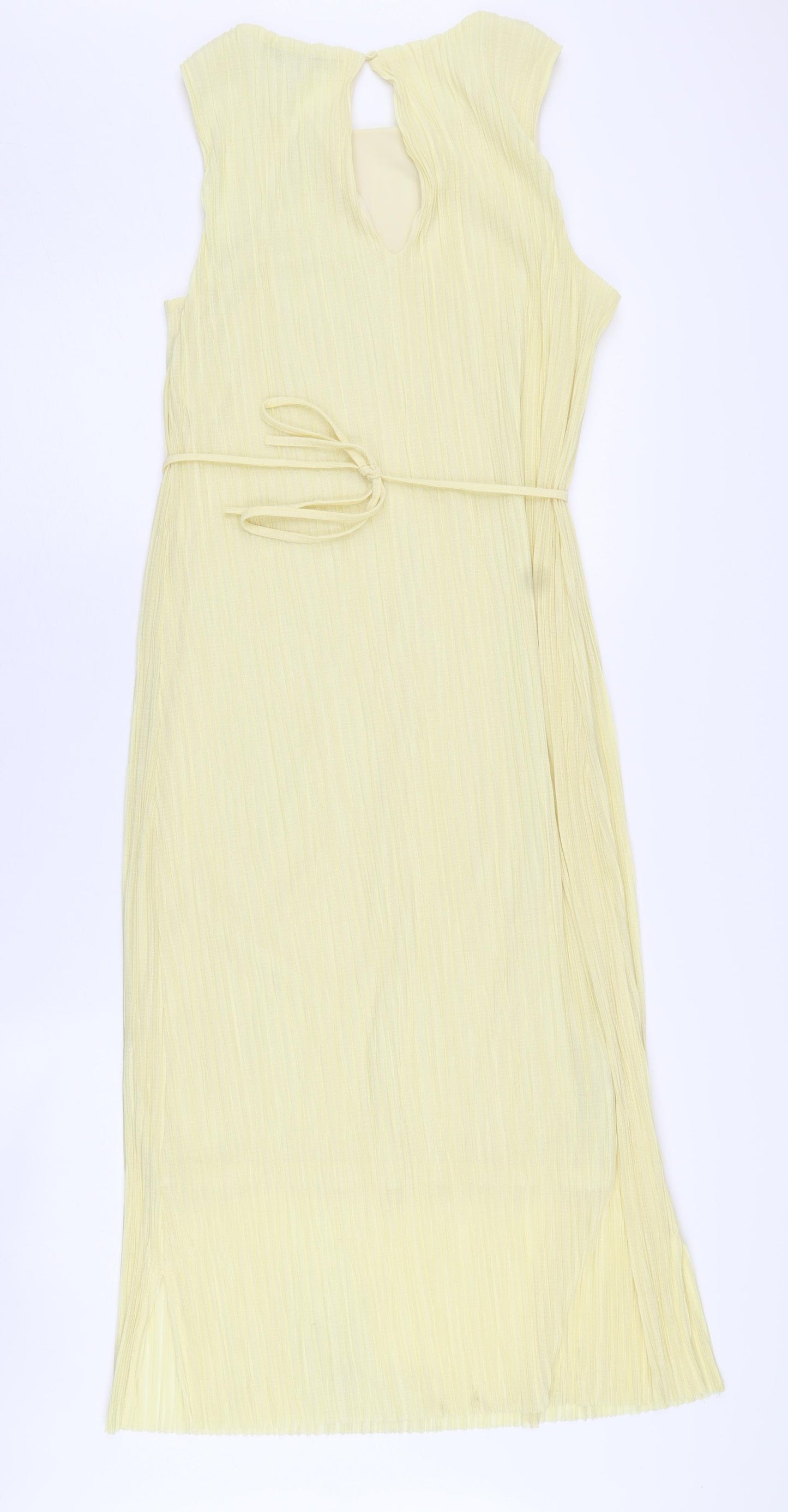 Next Women's Yellow Sleeveless Dress Size 10
