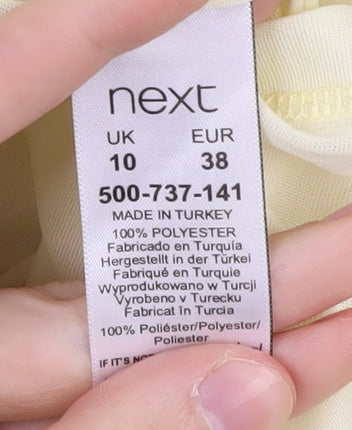 Next Women's Yellow Sleeveless Dress Size 10
