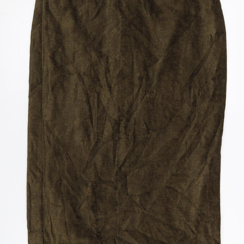 Paul Costelloe Women's Brown Midi Pencil Skirt, Size 14