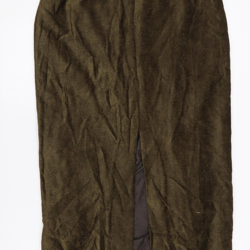 Paul Costelloe Women's Brown Midi Pencil Skirt, Size 14