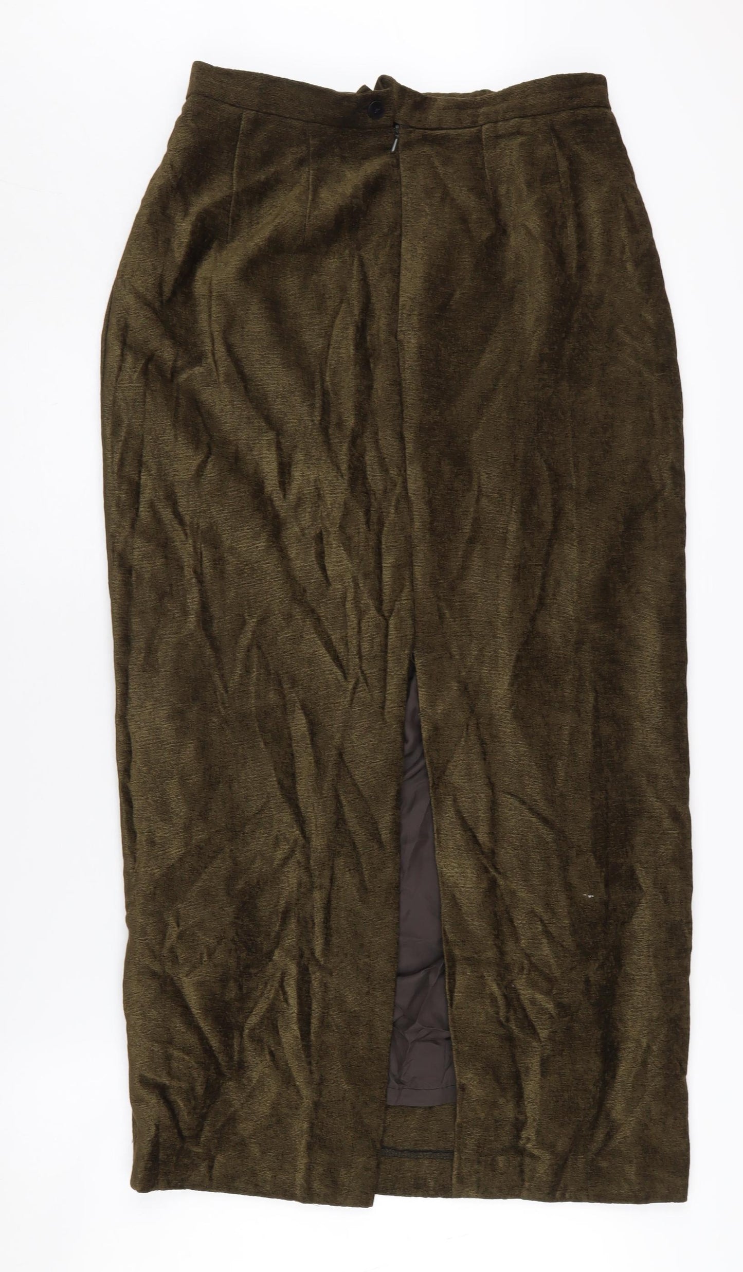 Paul Costelloe Women's Brown Midi Pencil Skirt, Size 14