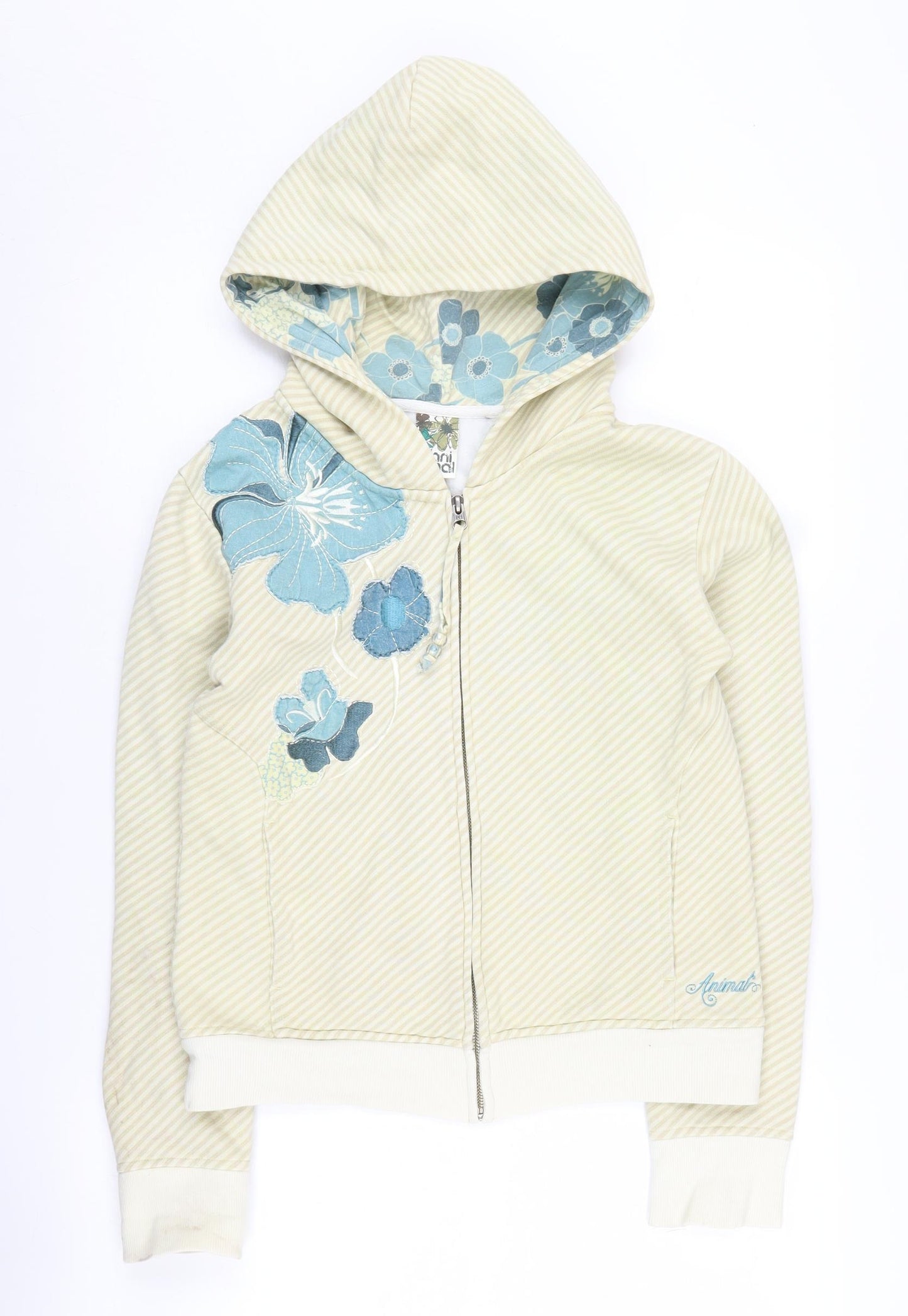 Animal Women's Beige Full Zip Hoodie Size 10