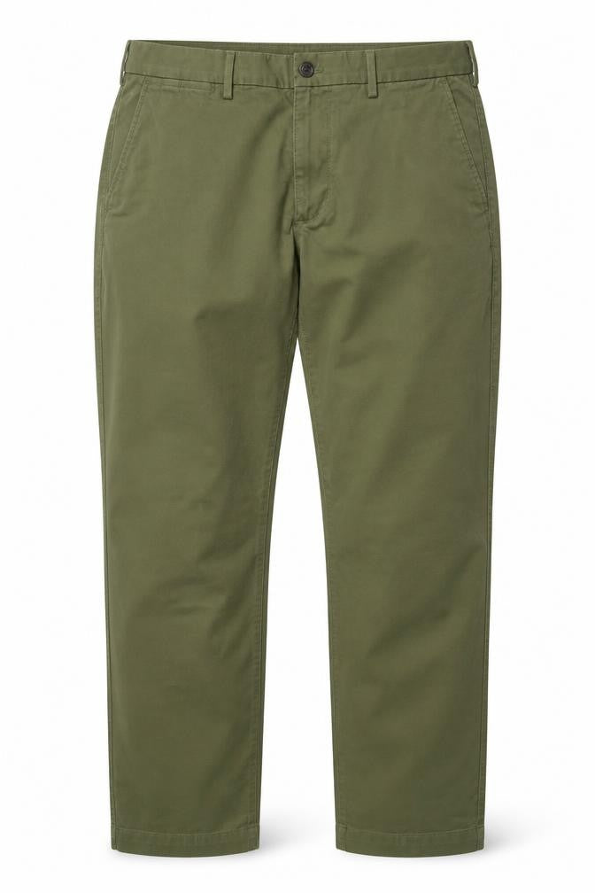 Front view of Gap Men's Green Skinny Khakis, size 36