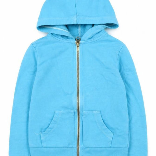 Lands' End Girls Blue Hoodie - Full Zip, Size 5-6 Years