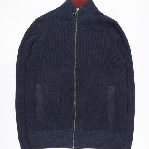Marks and Spencer Men's Blue Basic Zip Jacket M
