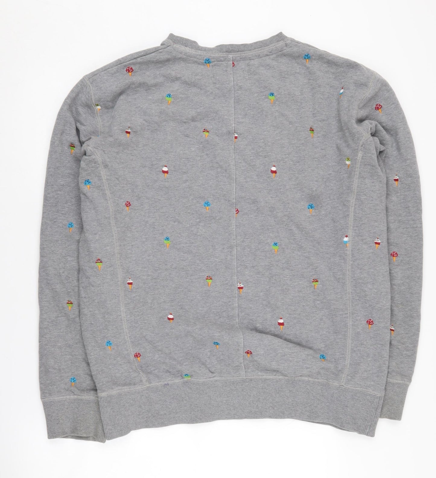French Connection Women's Grey Embroidered Medium Sweatshirt