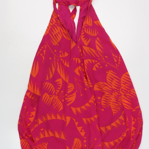 Rene Derhy Women's Pink Halter Sleeveless Dress