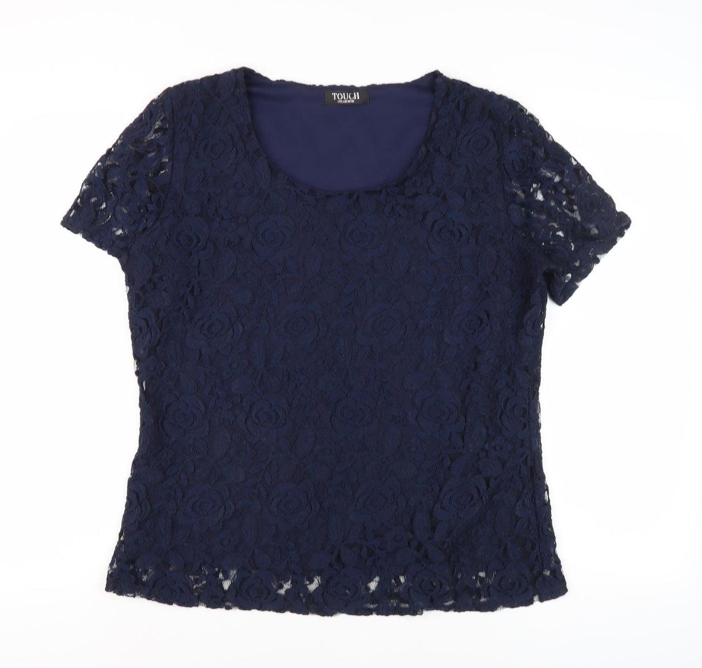 Touch Collection Women's Blue Lace Top - Size M