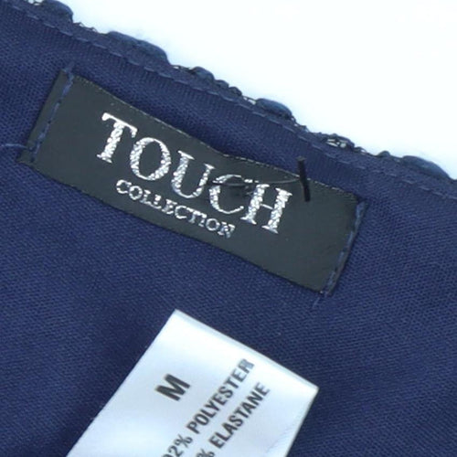 Touch Collection Women's Blue Lace Top - Size M