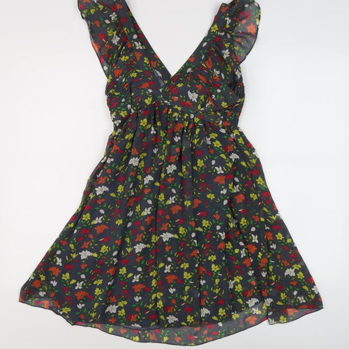 Lipsy Women's Multicoloured A-Line V-Neck Dress Size 8