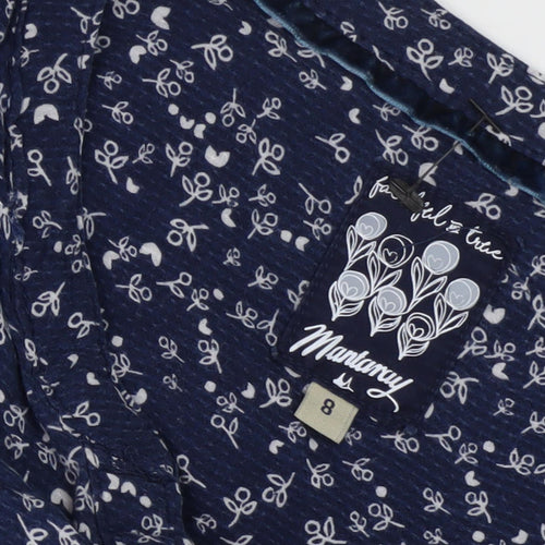 Mantaray Women's Blue Floral Tunic Blouse, Size 8