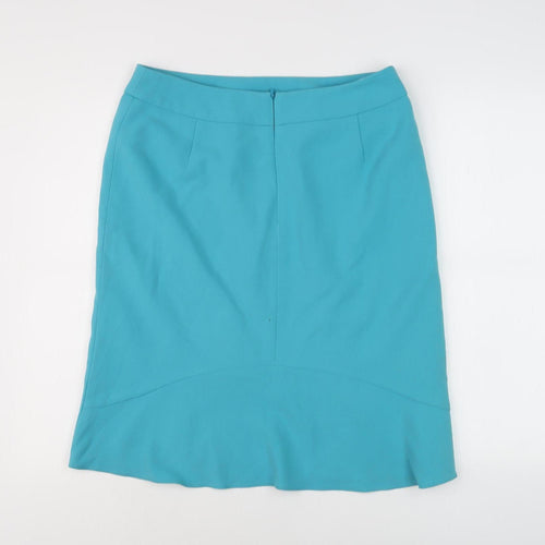 EWM Women's Blue Size 12 Midi Pencil Skirt