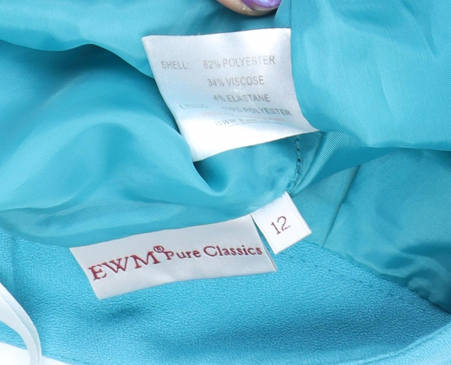 EWM Women's Blue Size 12 Midi Pencil Skirt