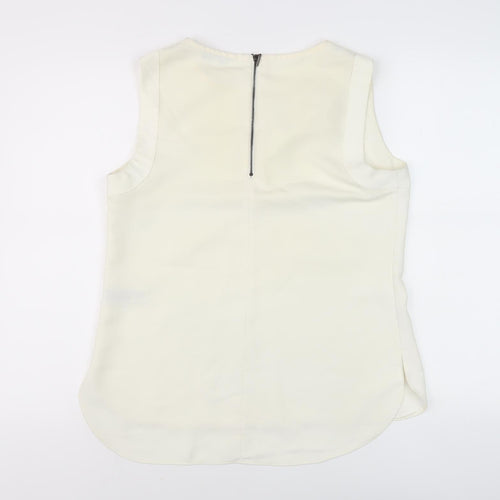 Debenhams Women's Ivory Sleeveless Blouse Size 12