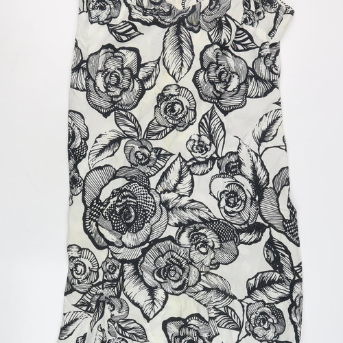 Per Una Women's Black Floral Slip Dress Size 14
