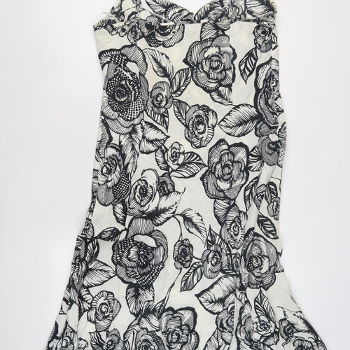 Per Una Women's Black Floral Slip Dress Size 14