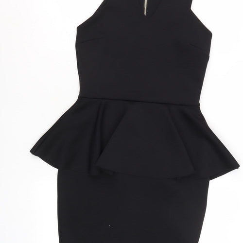 River Island Women's Black Peplum Dress Size 10