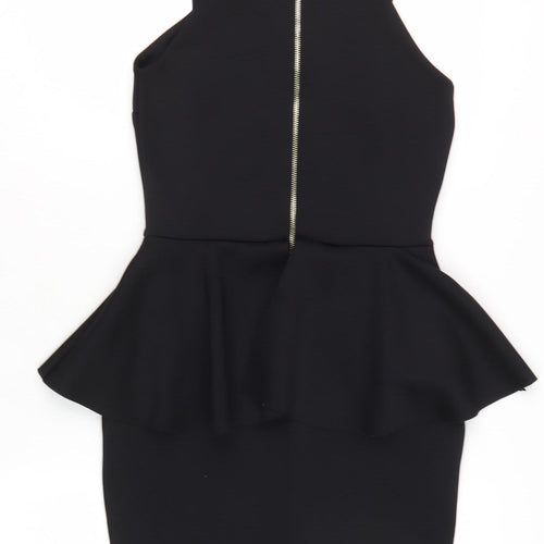 River Island Women's Black Peplum Dress Size 10