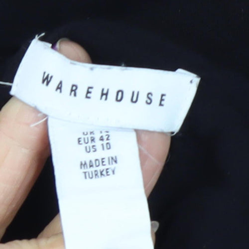 Warehouse Women's Black Long Sleeve Dress Size 14