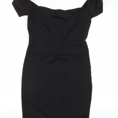 Forever 21 Women's Black Off-Shoulder Pencil Dress, Size 12