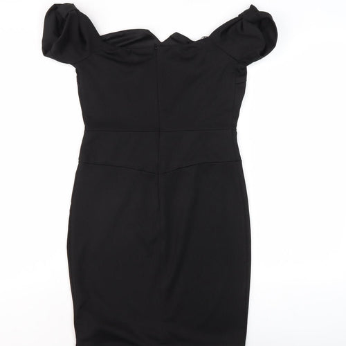 Forever 21 Women's Black Off-Shoulder Pencil Dress, Size 12