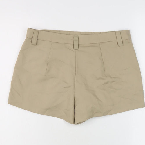 Stradivarius Women's Beige Chino Shorts, Size 10, Casual, Pleated