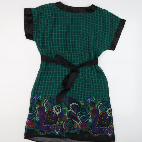 Red Herring Women’s Green Floral Short Shift Dress Size 8