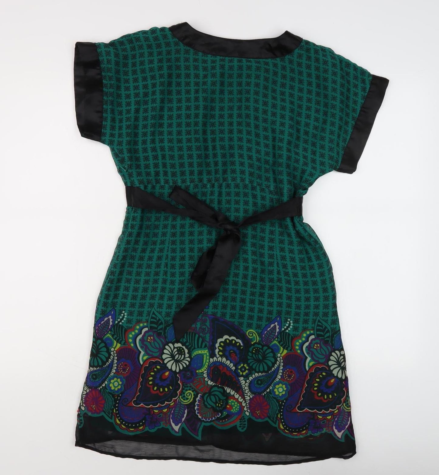 Red Herring Women’s Green Floral Short Shift Dress Size 8