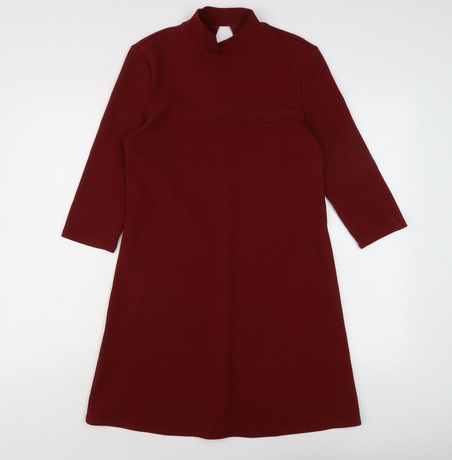 Monki Women's Red A-Line Dress, Size S, High Neck