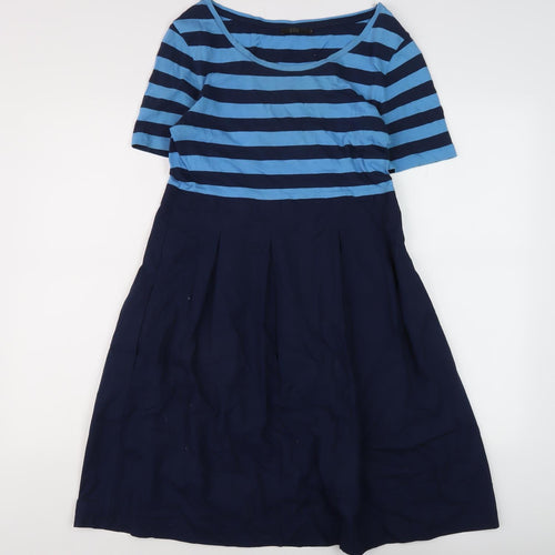 COS Women's Blue Striped Fit & Flare XS Dress