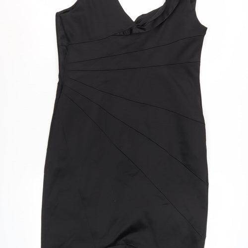 Coast Women's Black One Shoulder Sheath Dress, Size 16