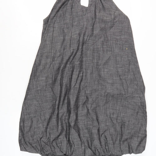 Next Women's Grey Beaded Sleeveless Dress Size 10