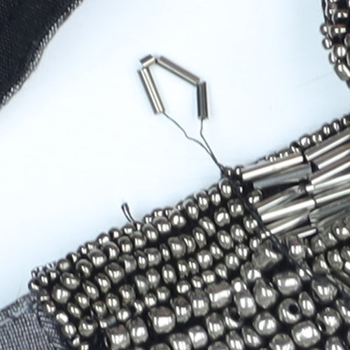 Next Women's Grey Beaded Sleeveless Dress Size 10
