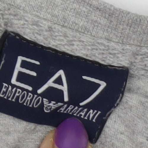 Emporio Armani Grey Men's S T-Shirt with Logo