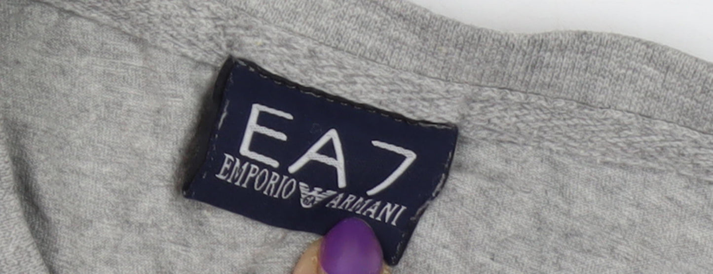 Emporio Armani Grey Men's S T-Shirt with Logo