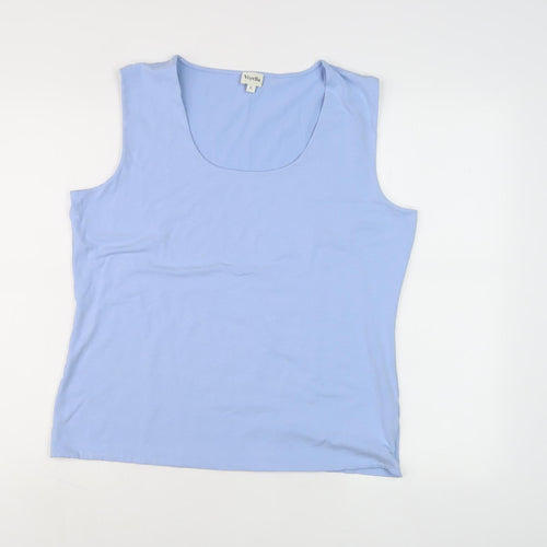 Viyella Women's Blue Tank Top XL Scoop Neck