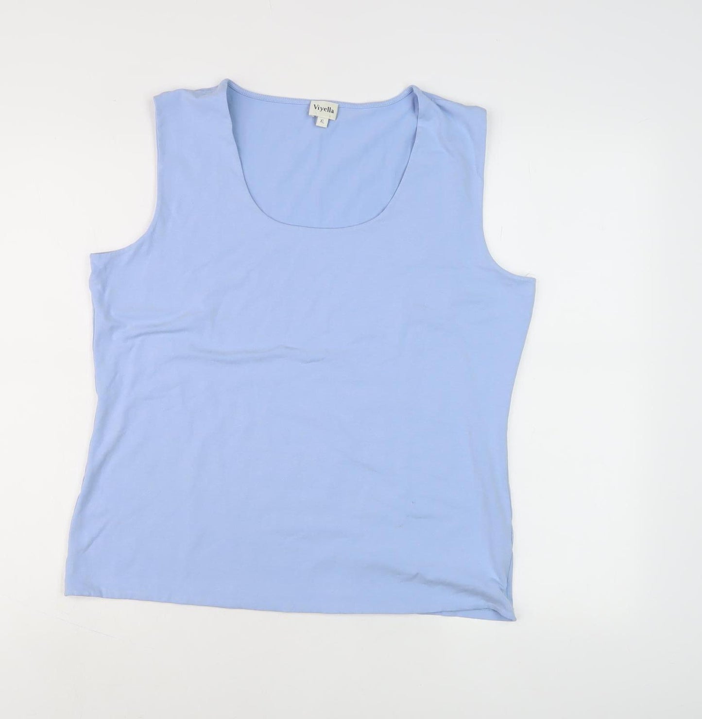 Viyella Women's Blue Tank Top XL Scoop Neck