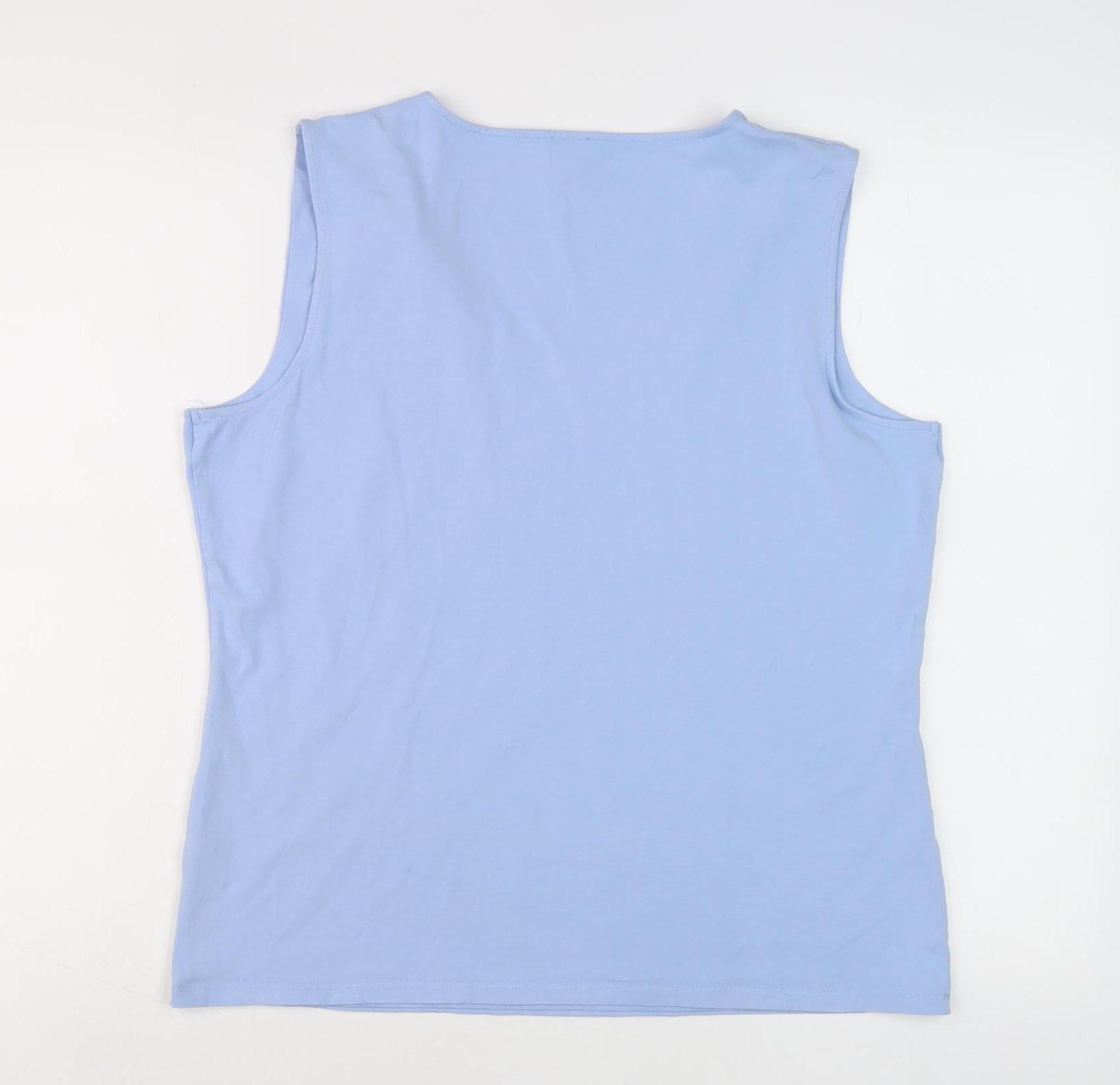 Viyella Women's Blue Tank Top XL Scoop Neck