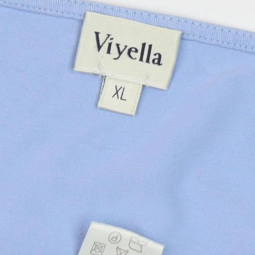 Viyella Women's Blue Tank Top XL Scoop Neck
