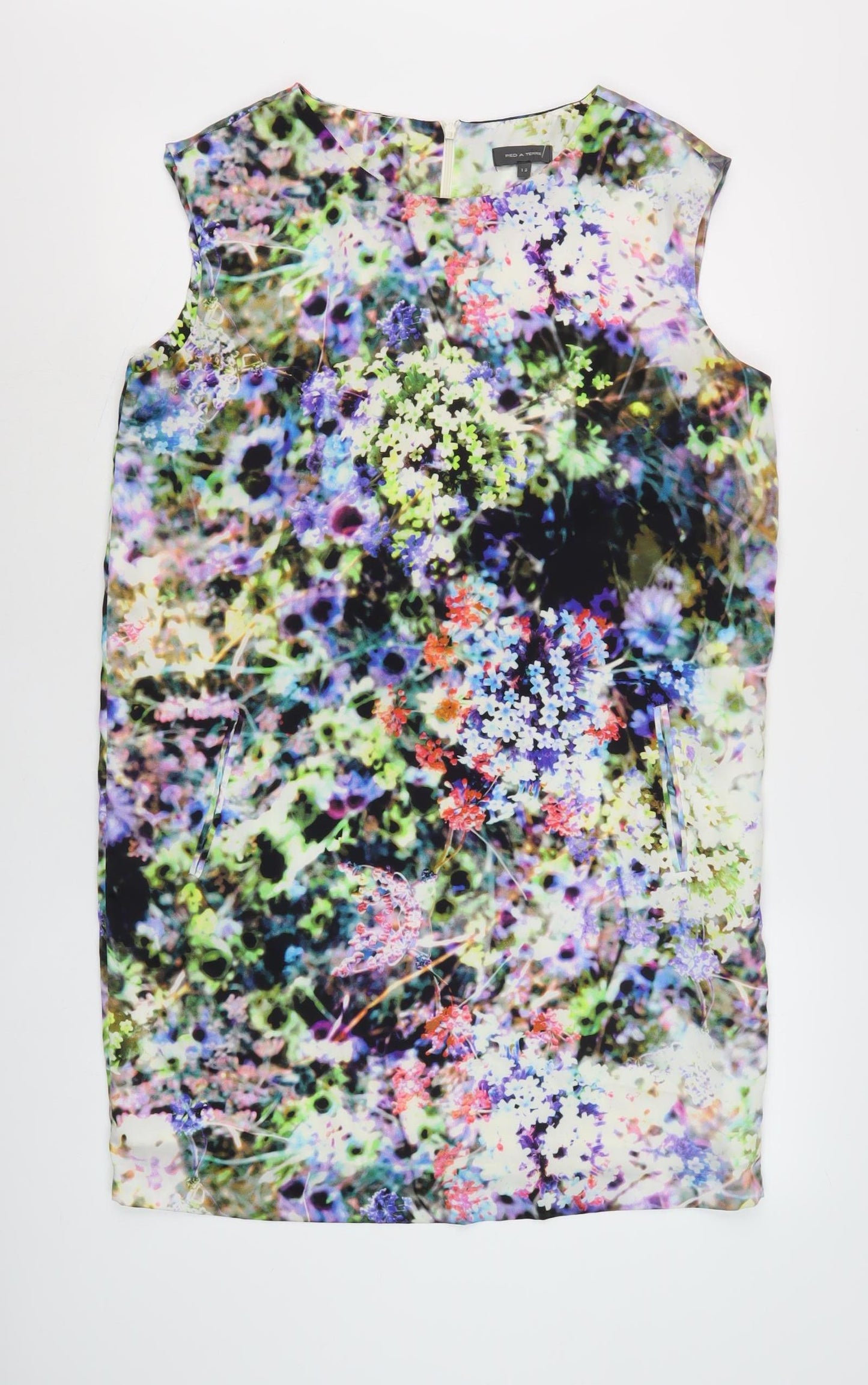 Pied A Terre Women's Multicoloured Shift Dress Size 12