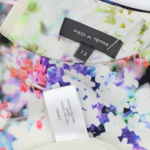 Pied A Terre Women's Multicoloured Shift Dress Size 12