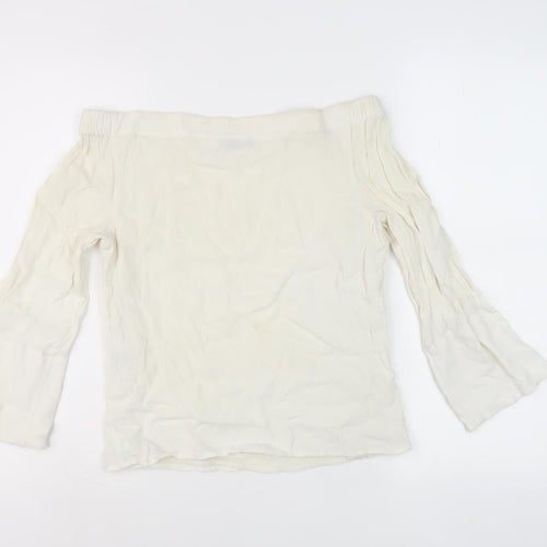 Mint Velvet Women's Ivory Off Shoulder Blouse Size 6