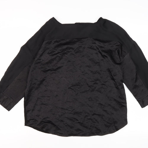 Oasis Women's Black Boat Neck Top - Size M
