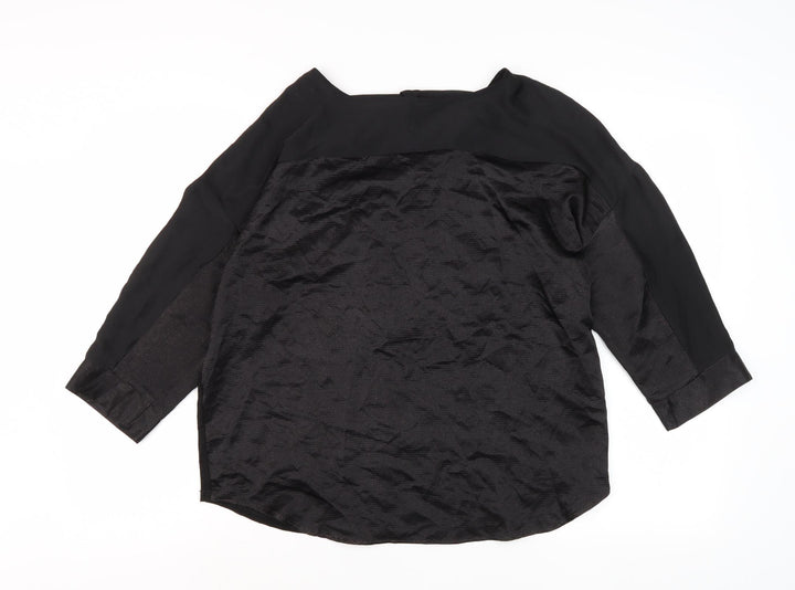 Oasis Women's Black Boat Neck Top - Size M