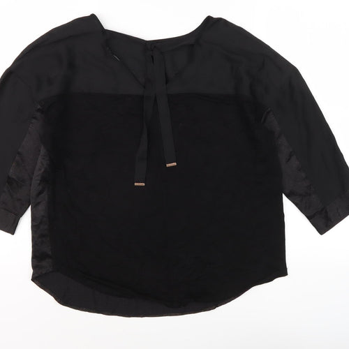 Oasis Women's Black Boat Neck Top - Size M